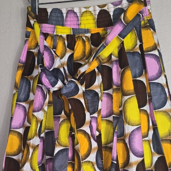 Kitenges Yellow and Purple Maxi  Flowy Skirt - Picture 5 of 7